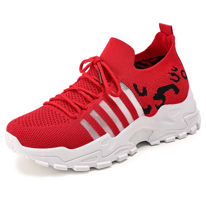 Women’s FlyStep Knit Sneakers – Leopard Print Lightweight Slip-On Shoes